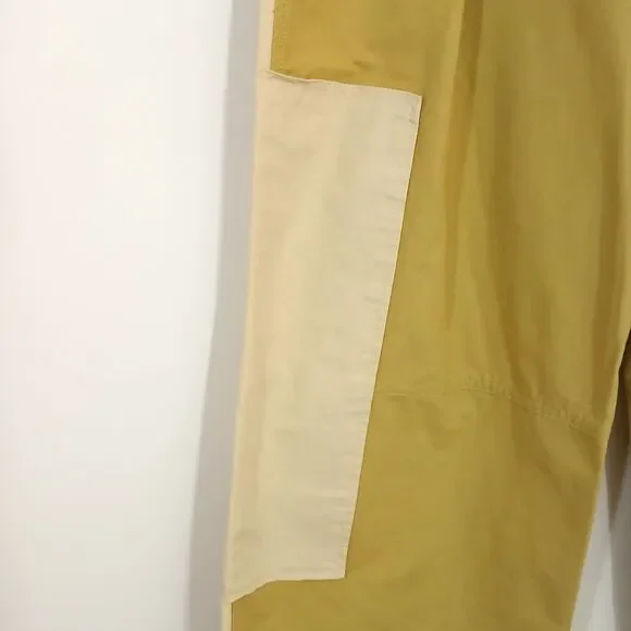 Zara Two Tone Wide Leg Pants Womens Size Medium 30 X 30 Cargo 100% Cotton Spring - Picture 2 of 11